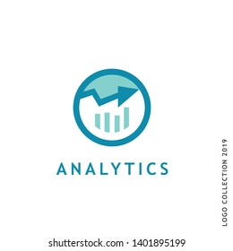 Minimal corporate Analytics round Logo template 