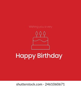 Minimal Corporate Birthday Greeting Card