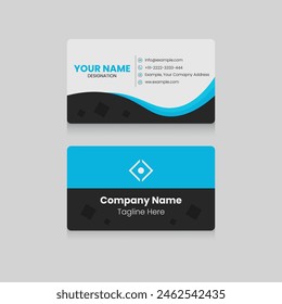 Minimal corporate business card. simple and clean business card. Vector modern creative and clean business card Template with abstract background. Elegant