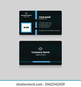 Minimal corporate business card. simple and clean business card. Vector modern creative and clean business card Template with abstract background. Elegant