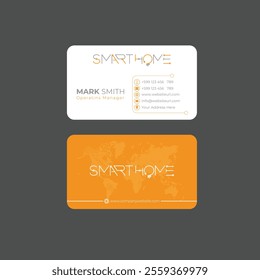 Minimal corporate business card. Simple and clean business card. Vector modern creative and clean business card Template background