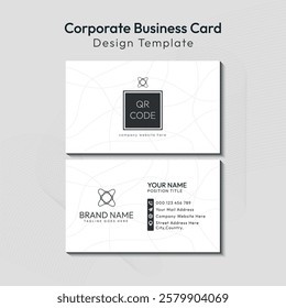 Minimal Corporate Business Card Template Design