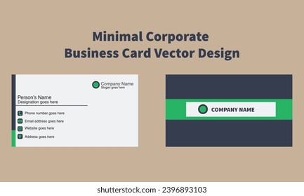 Minimal Corporate Business Card Vector Design