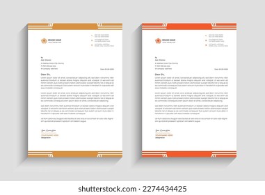 minimal corporate business letterhead template design