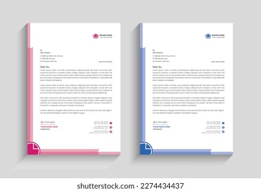 minimal corporate business letterhead template design