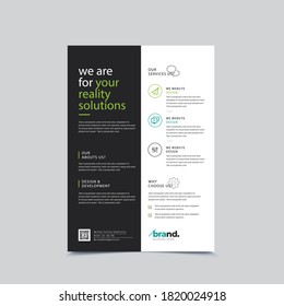 Plantilla mínima de diseño de folleto corporativo