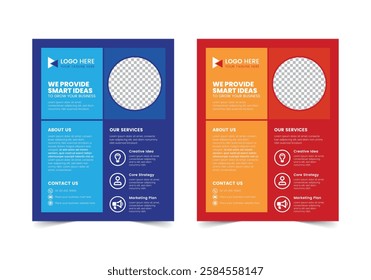 
Minimal Corporate Flyer Template | CMYK | US Letter | Print Ready | 0.125 Bleed
