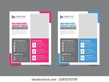 Minimal Corporate Flyer Template | CMYK | US Letter | Print Ready | 0.125 Bleed
