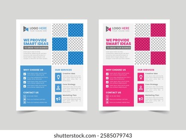 Minimal Corporate Flyer Template | CMYK | US Letter | Print Ready | 0.125 Bleed
