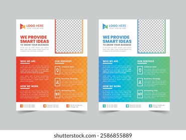 
Minimal Corporate Flyer Template | CMYK | US Letter | Print Ready | 0.125 Bleed