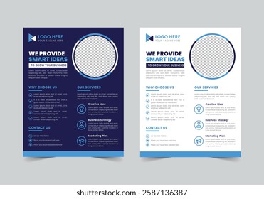 Minimal Corporate Flyer Template | CMYK | US Letter | Print Ready | 0.125 Bleed
