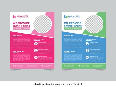 Minimal Corporate Flyer Template | CMYK | US Letter | Print Ready | 0.125 Bleed