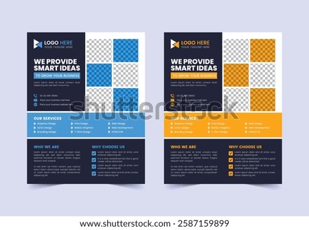 Minimal Corporate Flyer Template | CMYK | US Letter | Print Ready | 0.125 Bleed
