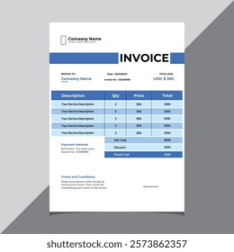 Minimal Corporate Invoice Template for a clean, professional, and easy-to-use design. Perfect for businesses looking to streamline billing and enhance professionalism in client transactions.