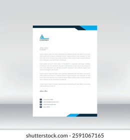 Minimal Corporate Letterhead Layout design.