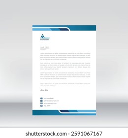 Minimal Corporate Letterhead Layout design.