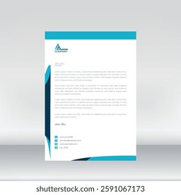 Minimal Corporate Letterhead Layout design.
