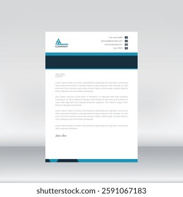Minimal Corporate Letterhead Layout design.