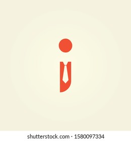 Minimal Corporate Office Work Logo With Letter I And Tie