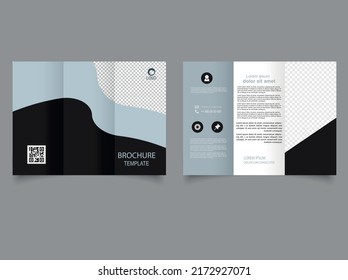 Minimal corporate trifold business brochure design template, booklet, a4 brochure, annual report, project proposal, product catalog