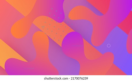 Tapa mínima. Forma abstracta. Presentación de negocios. Página De Aterrizaje De Flujo. Afiche de 3 d Líquidos. Formas geométricas. Página Plástica. Diseño violeta brillante. Funda mínima magenta