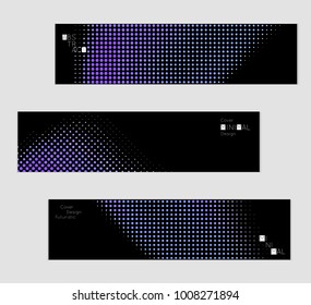 Minimal cover banner template. Geometric halftone gradient texture. Futuristic abstract modern pattern with halftone color effect creating digital art.