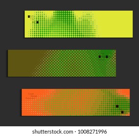 Minimal cover banner template. Geometric halftone gradient texture. Futuristic abstract modern pattern with halftone color effect creating digital art.
