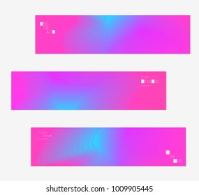 Minimal cover banner template. Geometric halftone colorful gradient texture. Futuristic abstract modern pattern with fluid colors creating digital art. Fluid gradient shape with transparent blend.