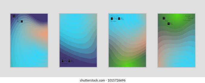 Minimal cover banner template. Geometric halftone colorful gradient texture. Futuristic abstract modern pattern with fluid colors creating digital art. Fluid gradient shape with transparent blend.