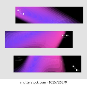 Minimal cover banner template. Geometric halftone colorful gradient texture. Futuristic abstract modern pattern with fluid colors creating digital art. Fluid gradient shape with transparent blend.