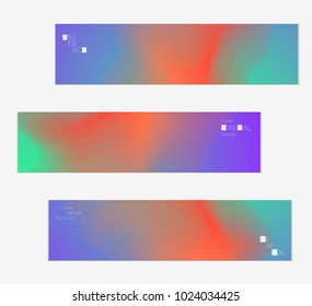 Minimal cover banner template. Geometric halftone colorful gradient texture. Futuristic abstract modern pattern with fluid colors creating digital art. Fluid gradient shape with transparent blend.