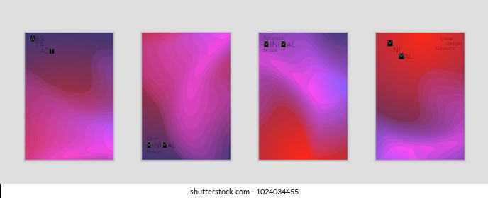 Minimal cover banner template. Geometric halftone colorful gradient texture. Futuristic abstract modern pattern with fluid colors creating digital art. Fluid gradient shape with transparent blend.