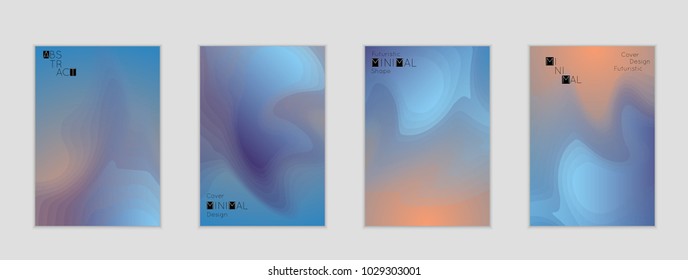 Minimal cover banner template. Geometric halftone colorful gradient texture. Futuristic abstract modern pattern with fluid colors creating digital art. Fluid gradient shape with transparent blend.