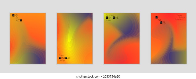 Minimal cover banner template. Geometric halftone colorful gradient texture. Futuristic abstract modern pattern with fluid colors creating digital art. Fluid gradient shape with transparent blend.