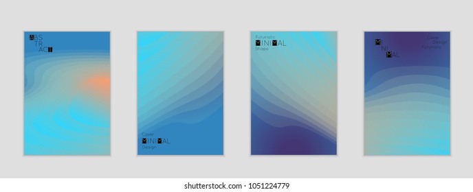 Minimal cover banner template. Geometric halftone colorful gradient texture. Futuristic abstract modern pattern with fluid colors creating digital art. Fluid gradient shape with transparent blend.