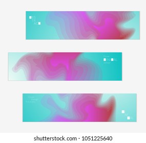 Minimal cover banner template. Geometric halftone colorful gradient texture. Futuristic abstract modern pattern with fluid colors creating digital art. Fluid gradient shape with transparent blend.