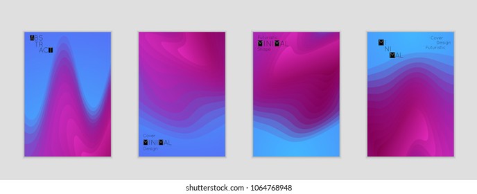 Minimal cover banner template. Geometric halftone colorful gradient texture. Futuristic abstract modern pattern with fluid colors creating digital art. Fluid gradient shape with transparent blend.