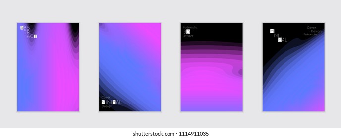 Minimal cover banner template. Geometric halftone colorful gradient texture. Futuristic abstract modern pattern with fluid colors creating digital art. Fluid gradient shape with transparent blend.