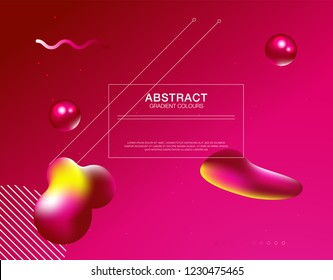 Minimal cover banner template. Geometric halftone colorful gradient texture