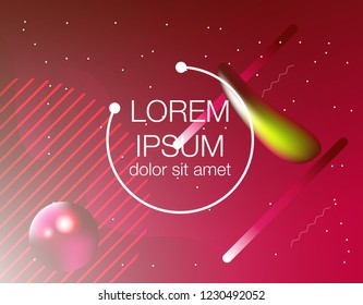 Minimal cover banner template. Geometric halftone colorful gradient texture