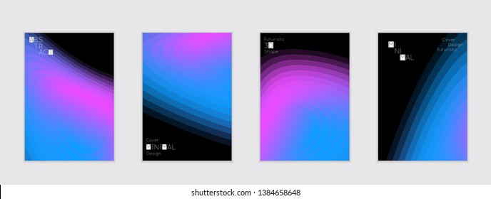 Minimal cover banner template. Geometric halftone colorful gradient texture. Futuristic abstract modern pattern with fluid colors creating digital art. Fluid gradient shape with transparent blend.