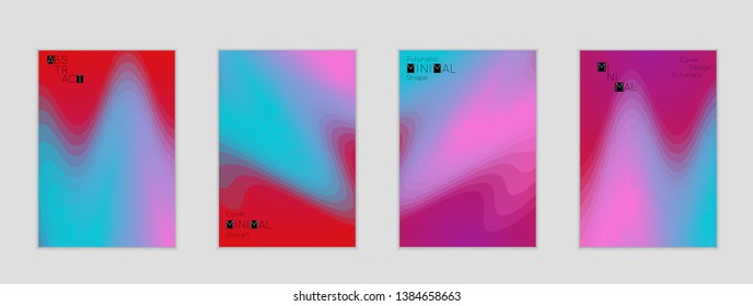 Minimal cover banner template. Geometric halftone colorful gradient texture. Futuristic abstract modern pattern with fluid colors creating digital art. Fluid gradient shape with transparent blend.