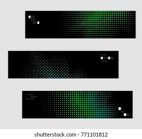 Minimal cover banner template. Geometric halftone gradient texture. Futuristic abstract modern pattern with halftone color effect creating digital art.