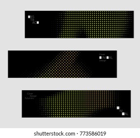 Minimal cover banner template. Geometric halftone gradient texture. Futuristic abstract modern pattern with halftone color effect creating digital art.