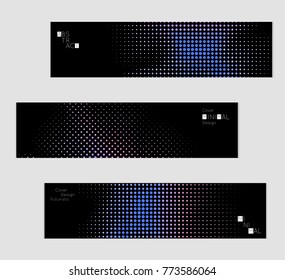 Minimal cover banner template. Geometric halftone gradient texture. Futuristic abstract modern pattern with halftone color effect creating digital art.