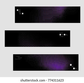 Minimal cover banner template. Geometric halftone gradient texture. Futuristic abstract modern pattern with halftone color effect creating digital art.