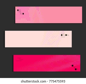 Minimal cover banner template. Geometric halftone gradient texture. Futuristic abstract modern pattern with halftone color effect creating digital art.