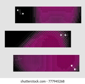 Minimal cover banner template. Geometric halftone gradient texture. Futuristic abstract modern pattern with halftone color effect creating digital art.