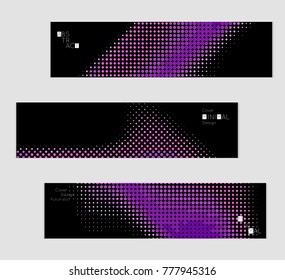 Minimal cover banner template. Geometric halftone gradient texture. Futuristic abstract modern pattern with halftone color effect creating digital art.