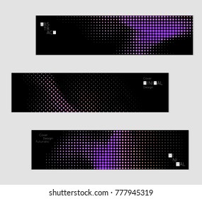 Minimal cover banner template. Geometric halftone gradient texture. Futuristic abstract modern pattern with halftone color effect creating digital art.